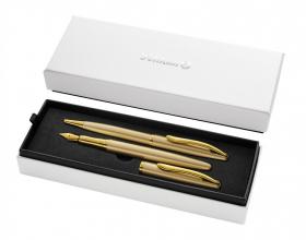 Zestaw piśmienniczy Pelikan pióro wieczne i długopis Jazz Noble Elegance, gold