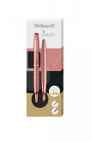 Zestaw piśmienniczy Pelikan pióro wieczne i długopis Jazz Noble Elegance, różowe złoto